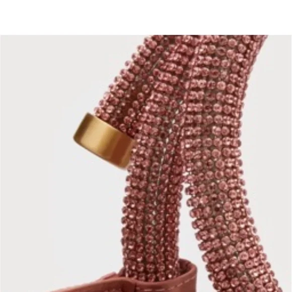 NWOTF Cult Gaia PINK NIKA CRYSTAL SPIRAL HANDBAG - Picture 3 of 15